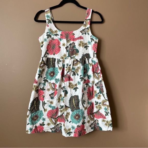 Suzy Shier White Sleeveless Floral Spring/Summer 100% Cotton Dress Size M - Picture 13 of 13